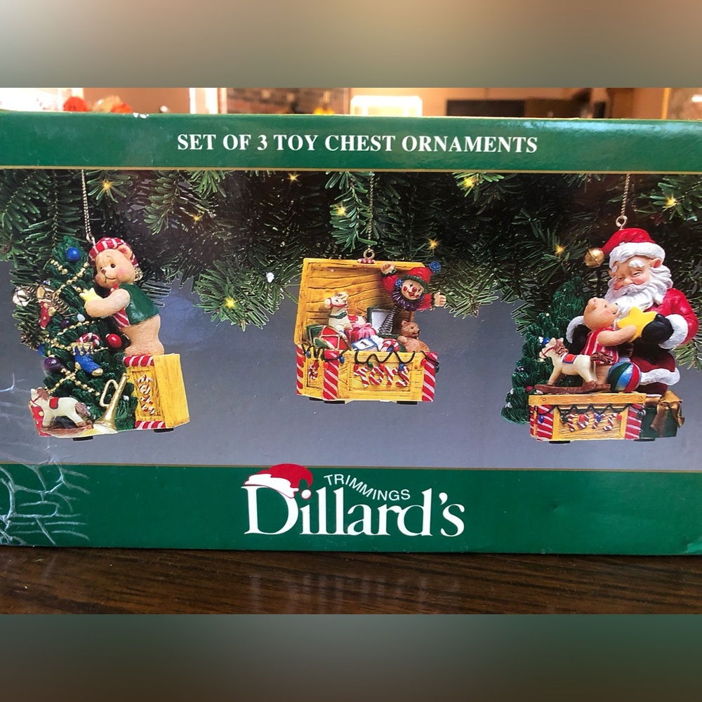 Trimmings Toy Chest Christmas Ornaments Set from Dillards
